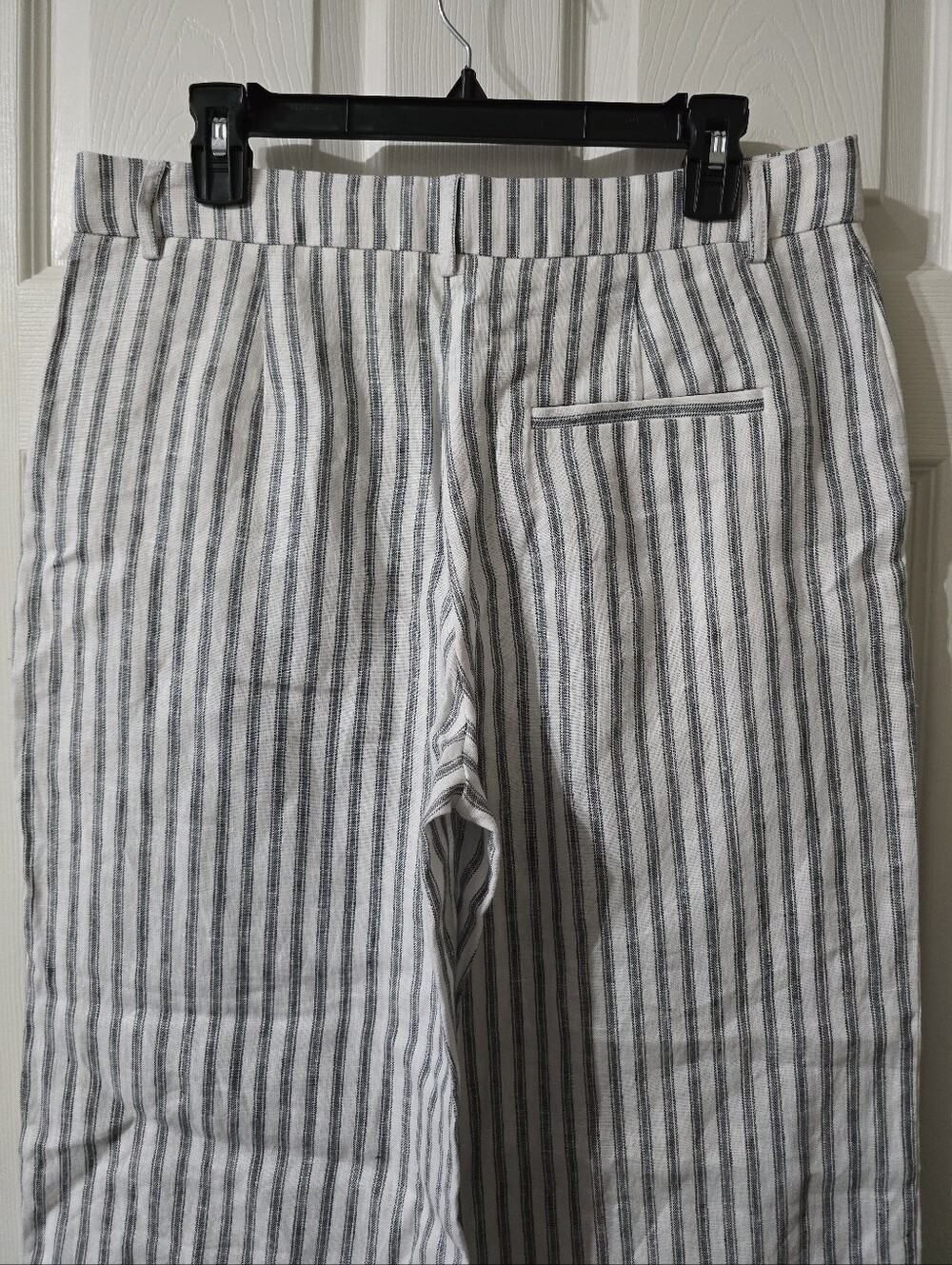 Reformation | Carter Linen Mid Rise Wide Leg Striped Trouser Pants, Sz 8, EUC! - Picture 10 of 15
